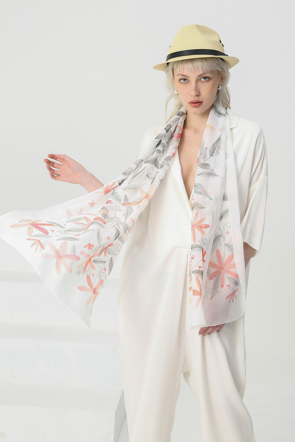 Fashion silk chiffon long scarf