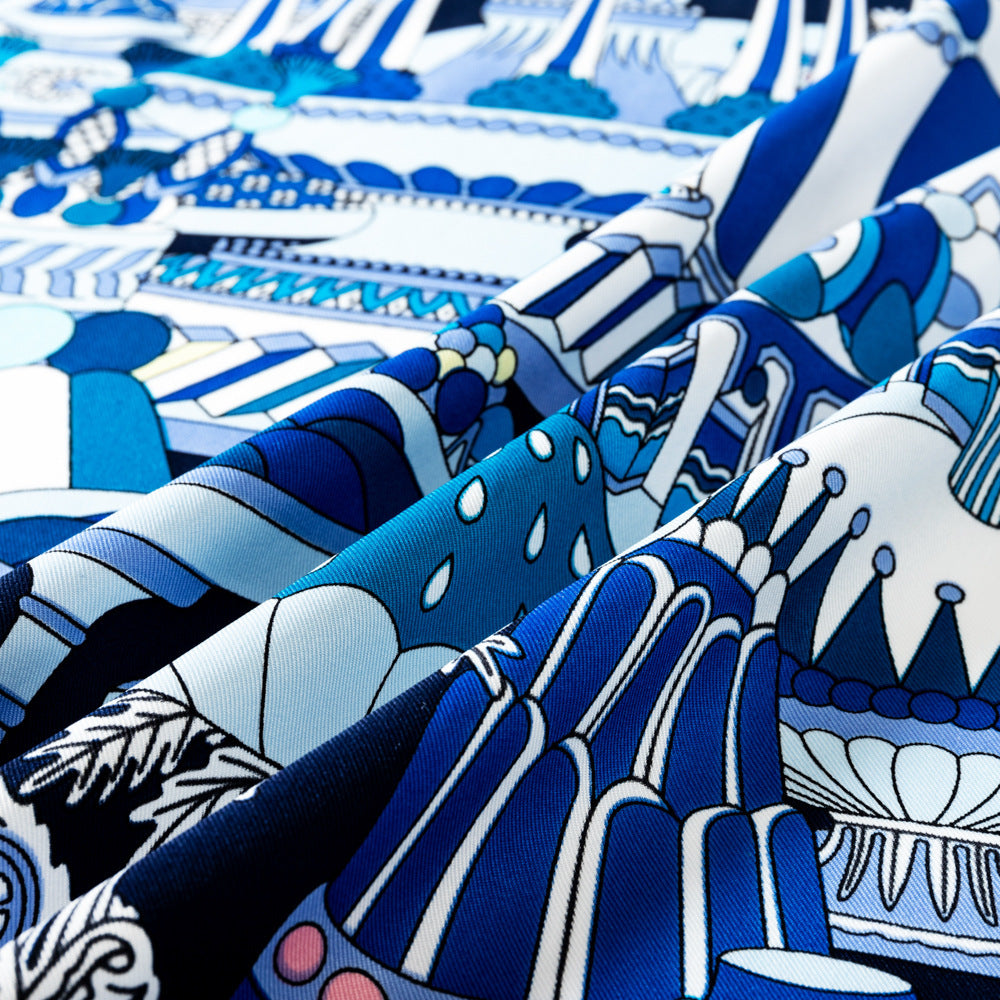 Women's Hand Rolled Printed Silk Scarf