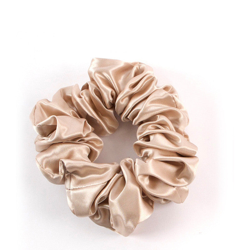 Women's Solid Shiny Silk Hair Tie Large Conditioner