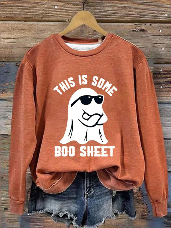 PumpkinCharm Digital Print Sweater