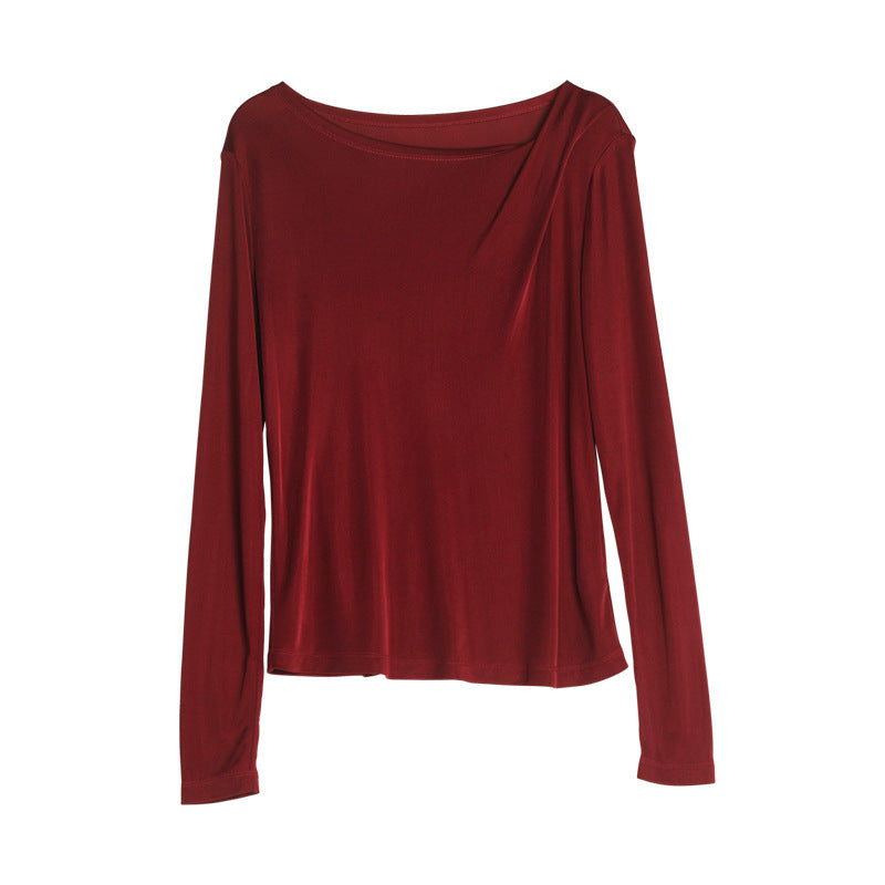 Women's Silk Long-sleeved Bottoming Shirt