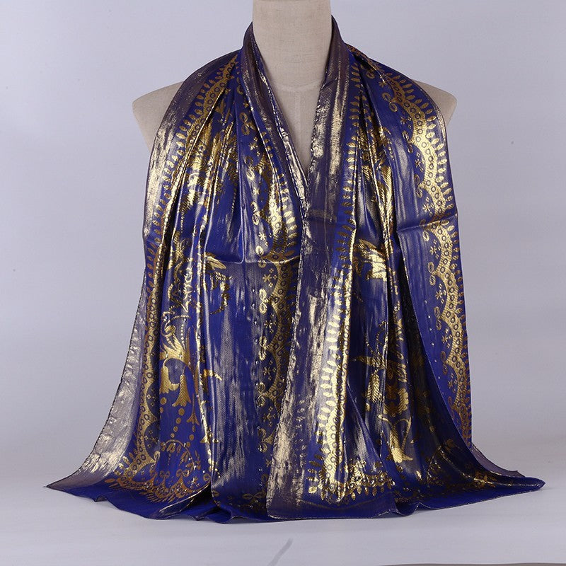 National style turban silk long scarf