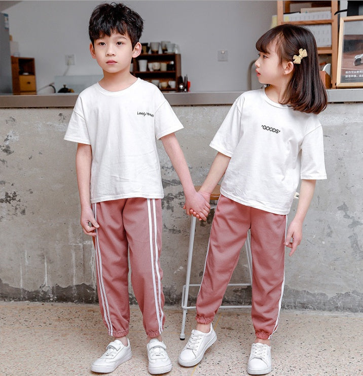 Children's loose ice silk sweatpants