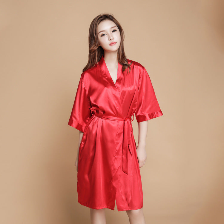 Solid silk pajamas