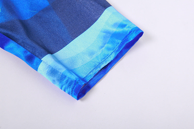 Silk Fashion Street Shoot 3D Digital Printing Shirt