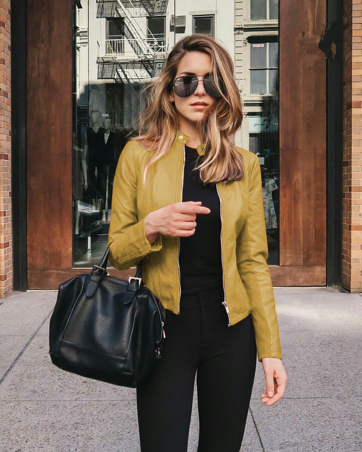 LuxeEdge PU Suit Jacket