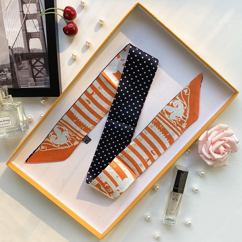 Women's Bag Polka Dot Ribbon Decoration Silk Ribbon