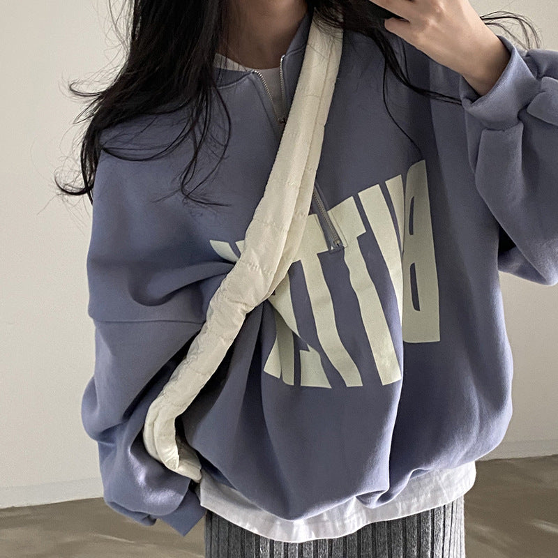 Vervida Contrast Letter Sweater