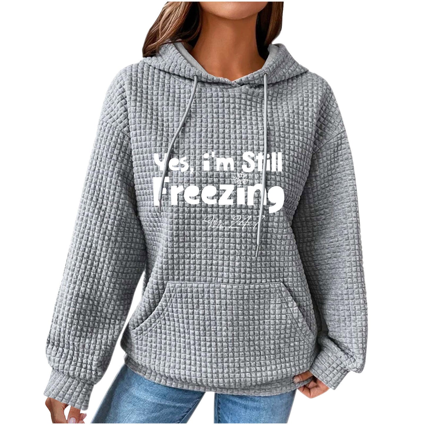 WaffleWeave Patchwork Hoodie