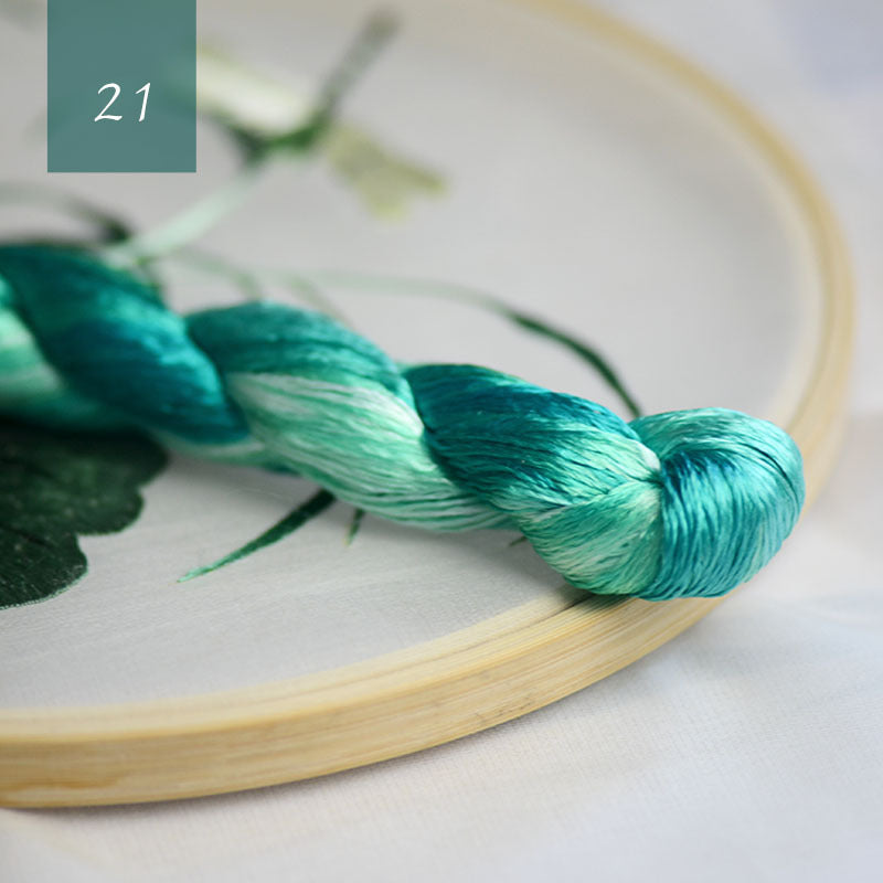 Famous Ancient Embroidery Art Silk Gradient Embroidery Line