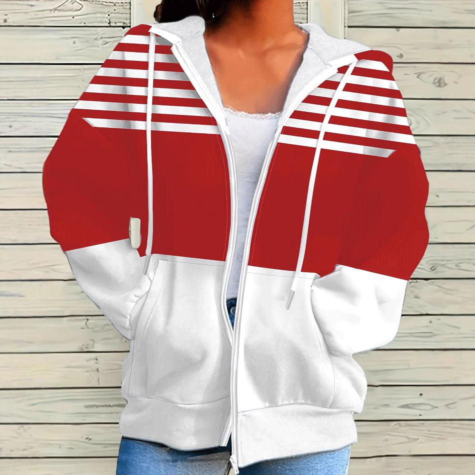 StripeFlick Zip Hoodie