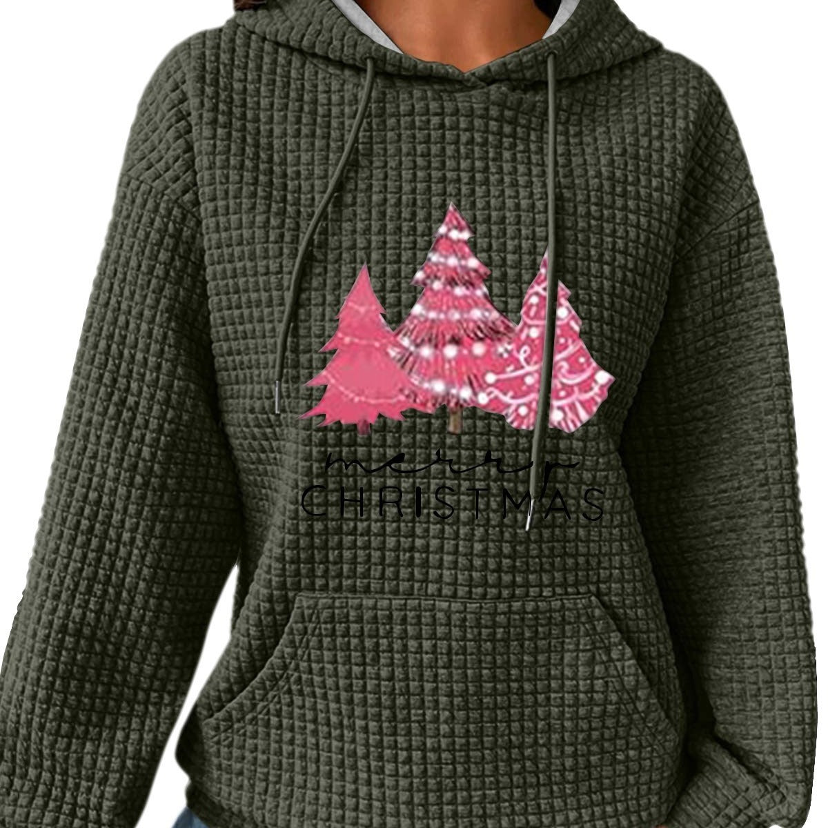 WaffleWeave Patchwork Hoodie