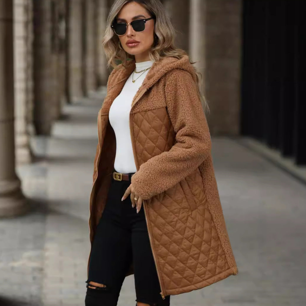 PlushEase Zipper Hooded Coat