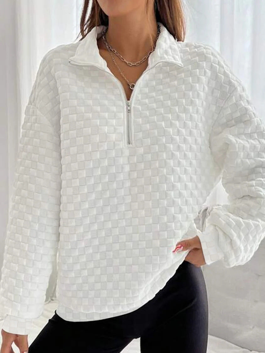 VeluWeave Luxe Zip Sweater