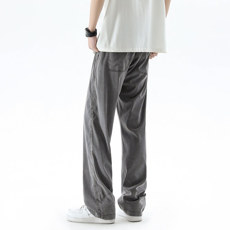 Summer Thin Ice Silk Lessel Jeans For Men