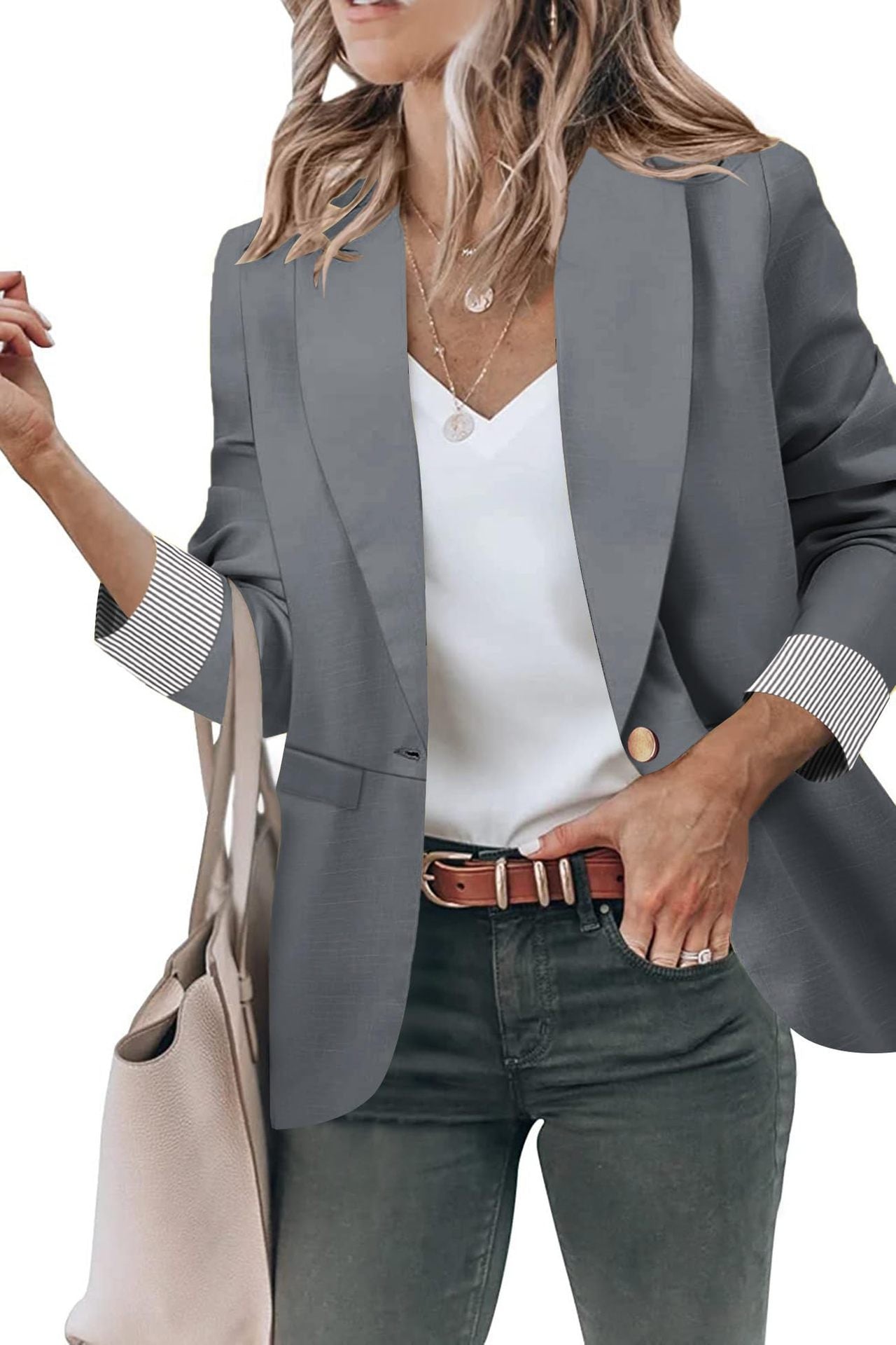 ChicCrest Buttoned Cardigan Blazer