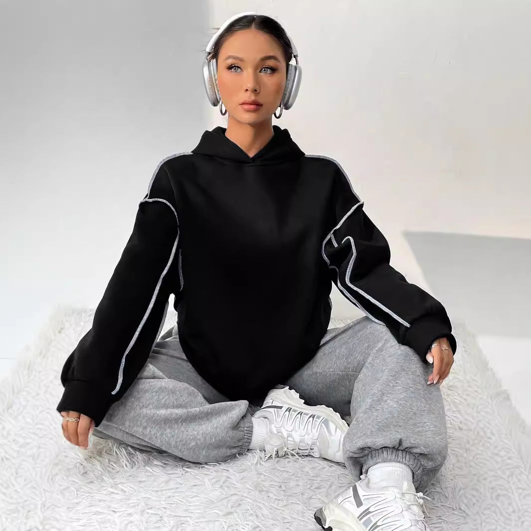 StyleMingle Patchwork Hoodie
