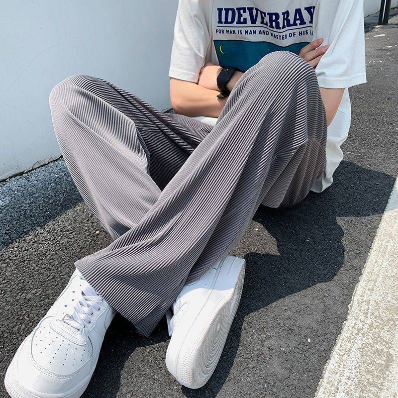 Autumn Men's High Street Ice Silk Leggings