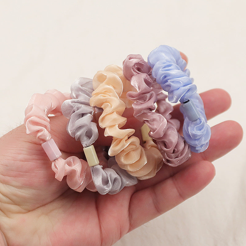 Puff Silk Pearlescent Hair Rope Refreshing Girl