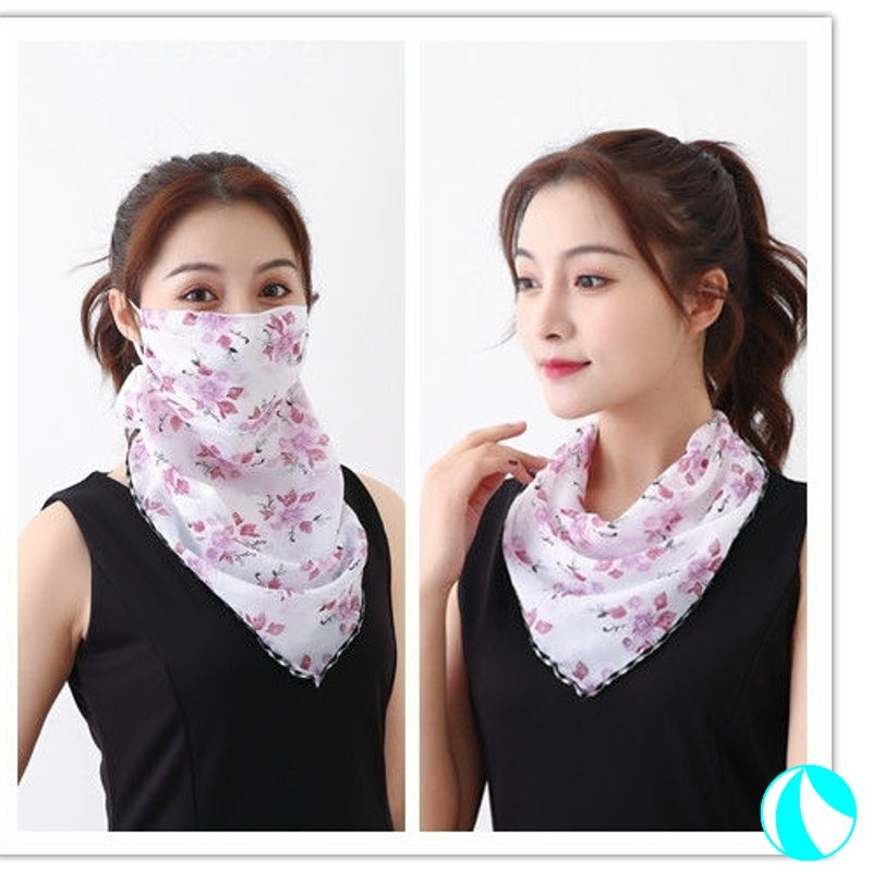 Women's UV protection summer shading silk scarf