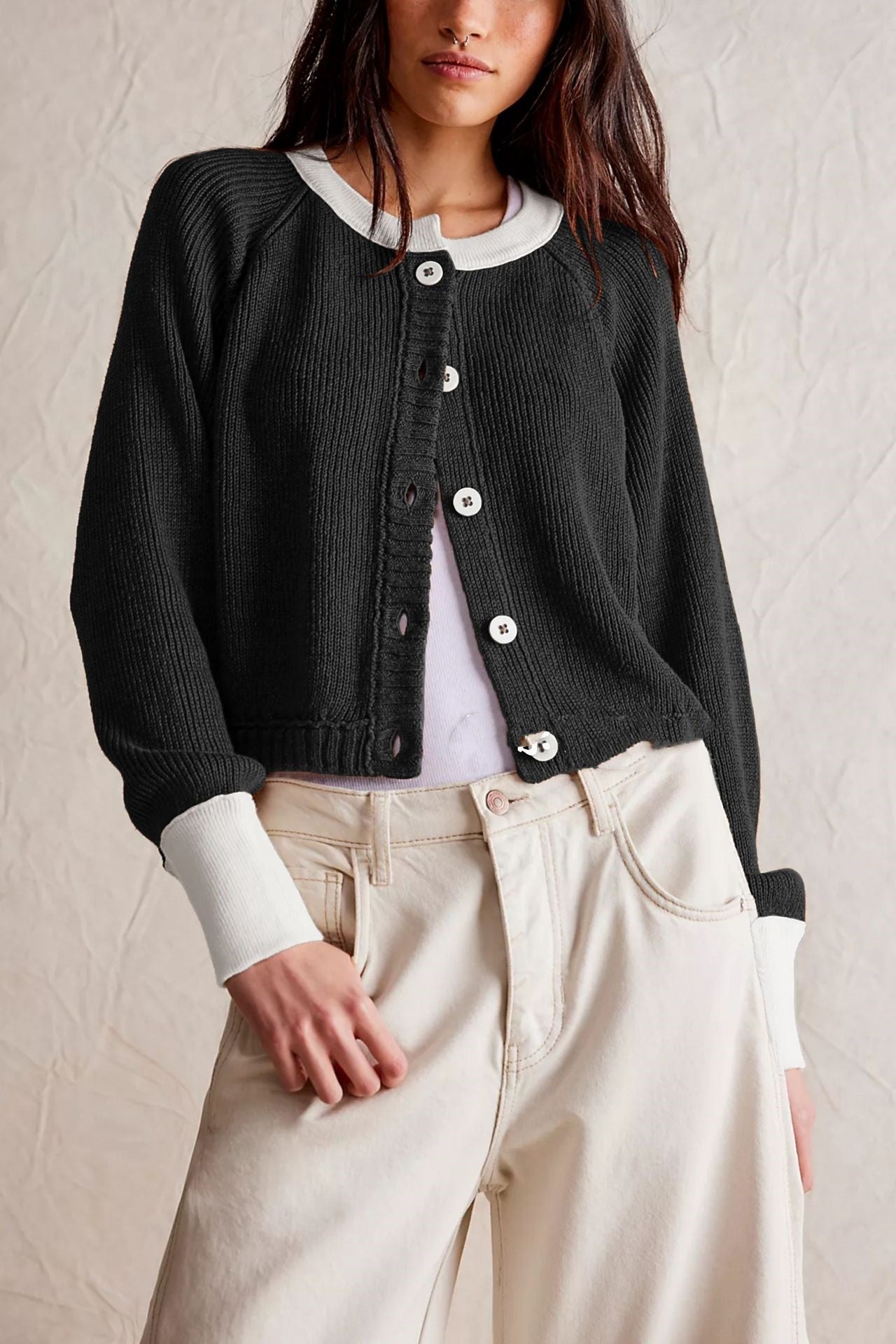 ChromaNest Button Knit Coat