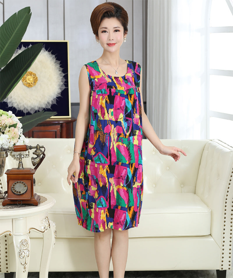 Cotton silk dress