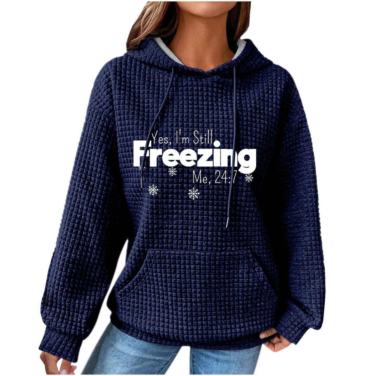 WaffleWeave Patchwork Hoodie