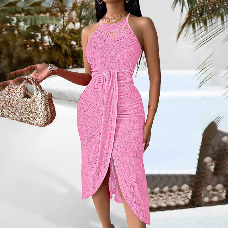 Nova Rouge Halter Midi Dress