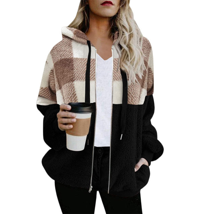 CuddlePlaid Zip Hoodie