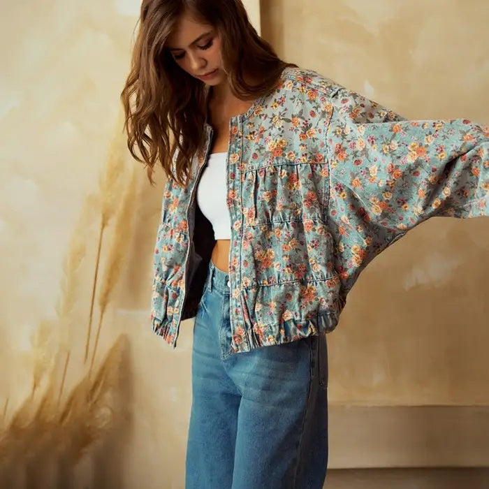 Rosélia Vintage Batwing Denim Coat