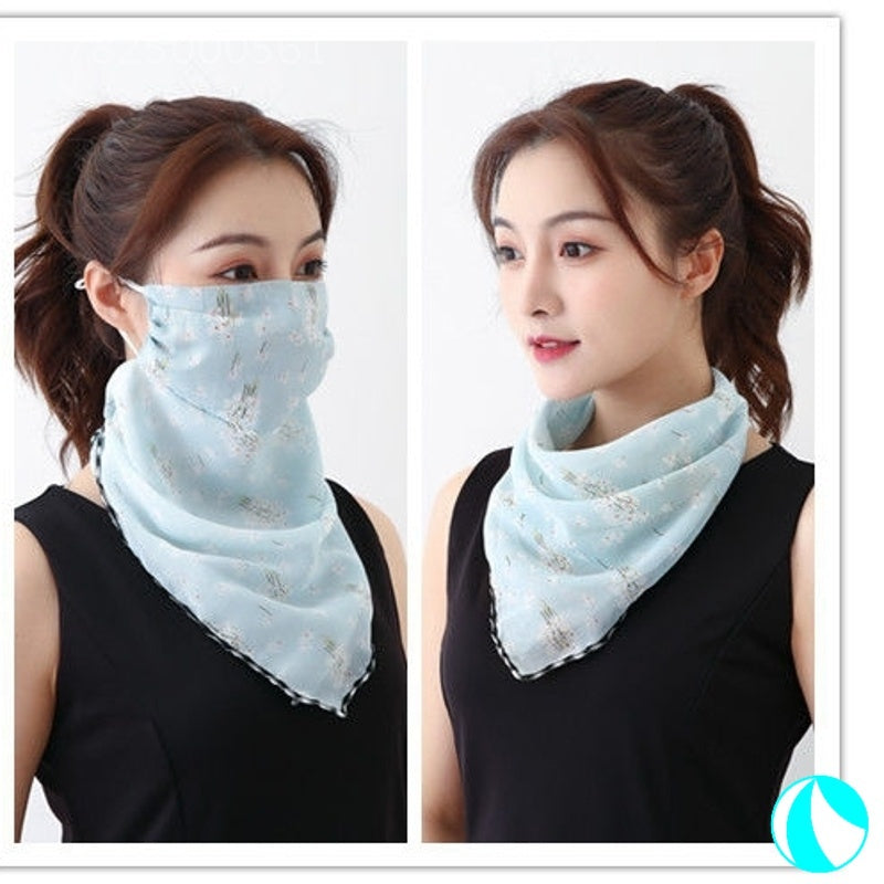 Women's UV protection summer shading silk scarf