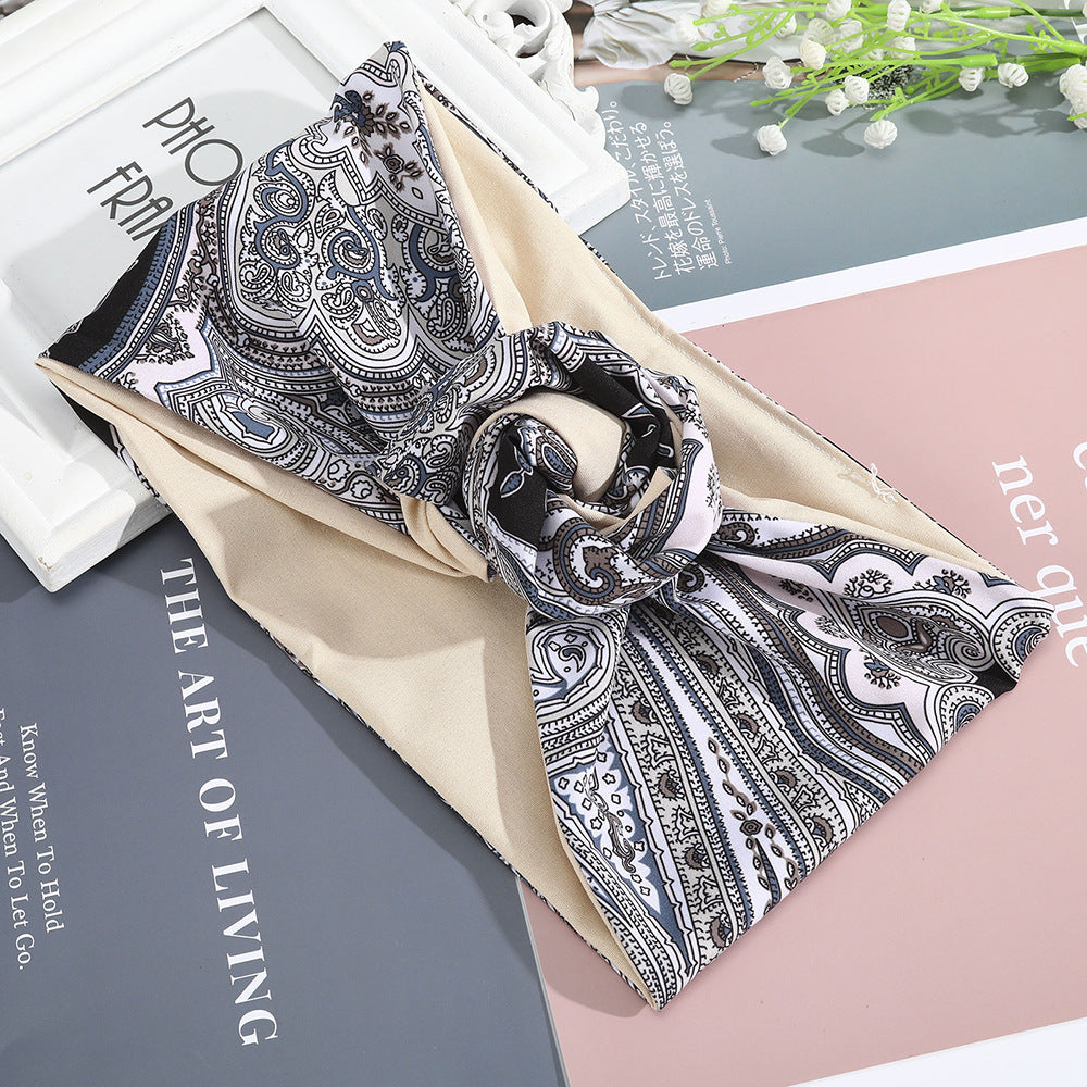 Hairband Silk Scarf New Hair Accessories Print