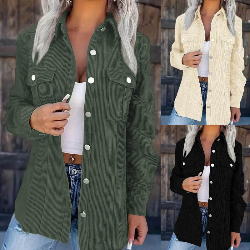 CordyLuxe Lapel Cardigan Coat