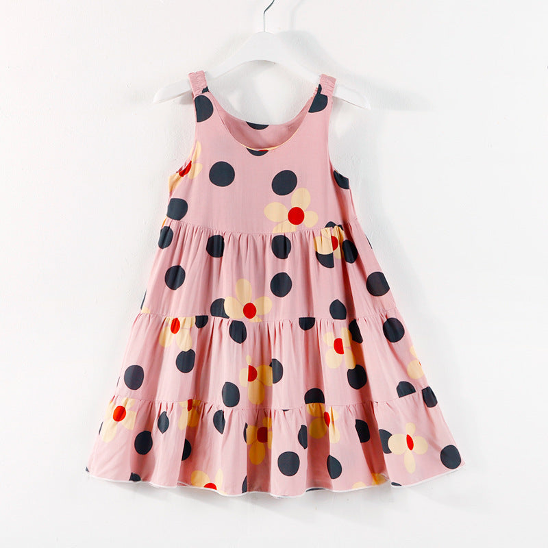 Cotton silk children's foreign style skirt