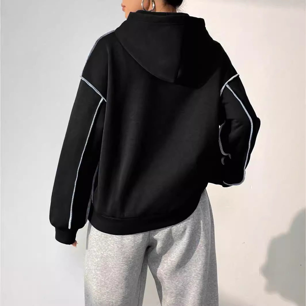 StyleMingle Patchwork Hoodie