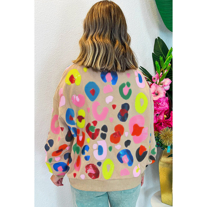 WildCozy Leopard Crew Sweatshirt
