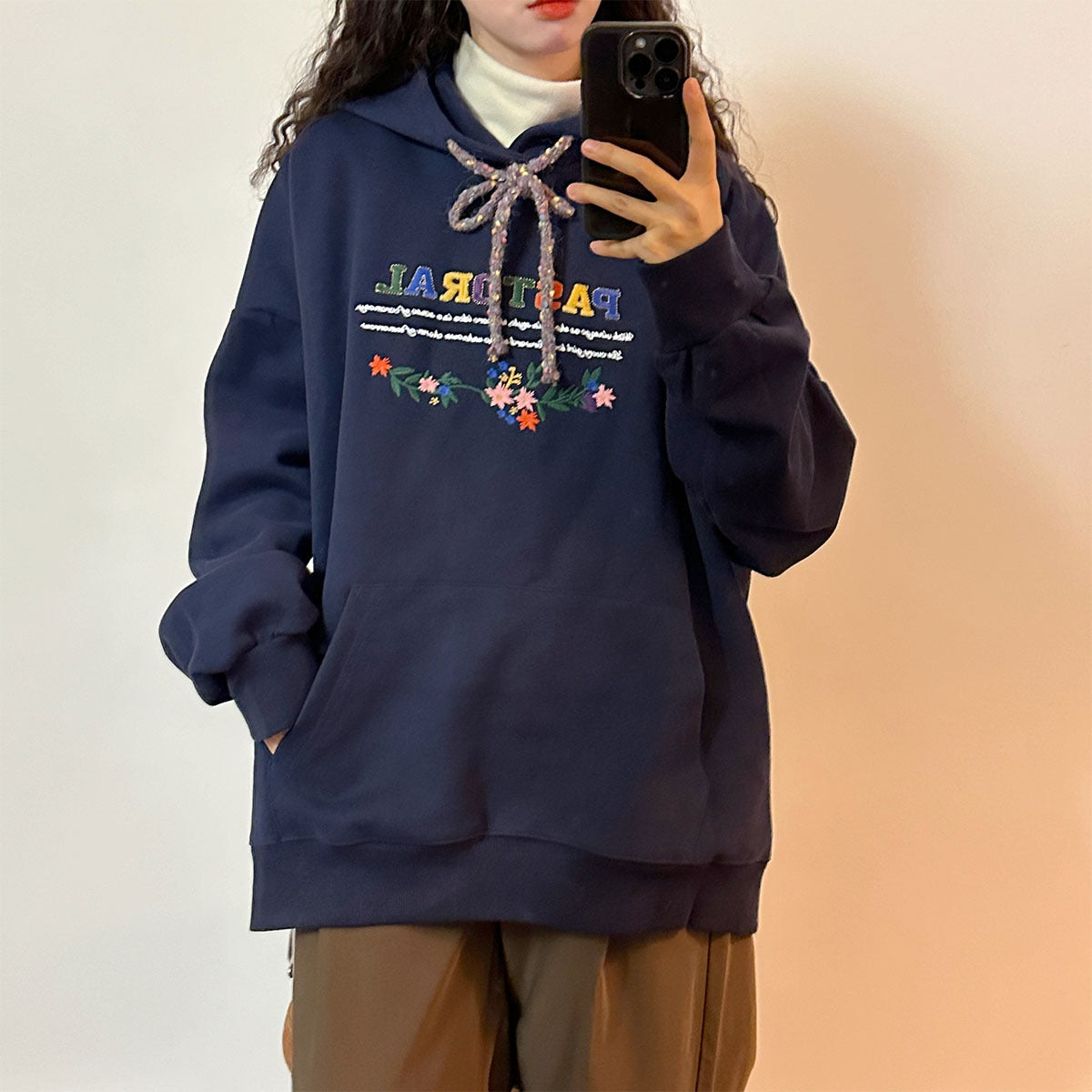EmbroiChic Hoodie Coat
