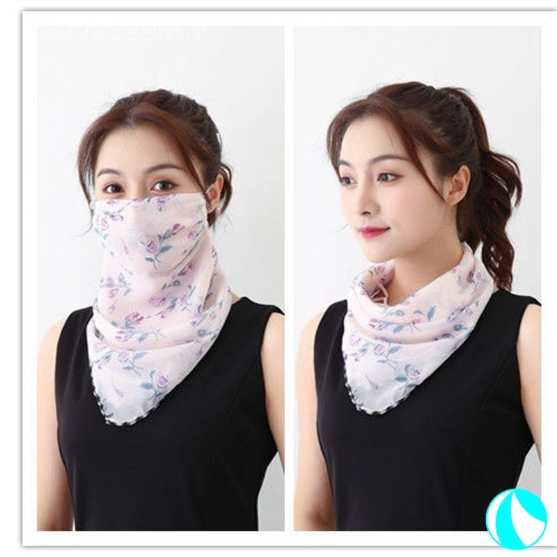 Women's UV protection summer shading silk scarf