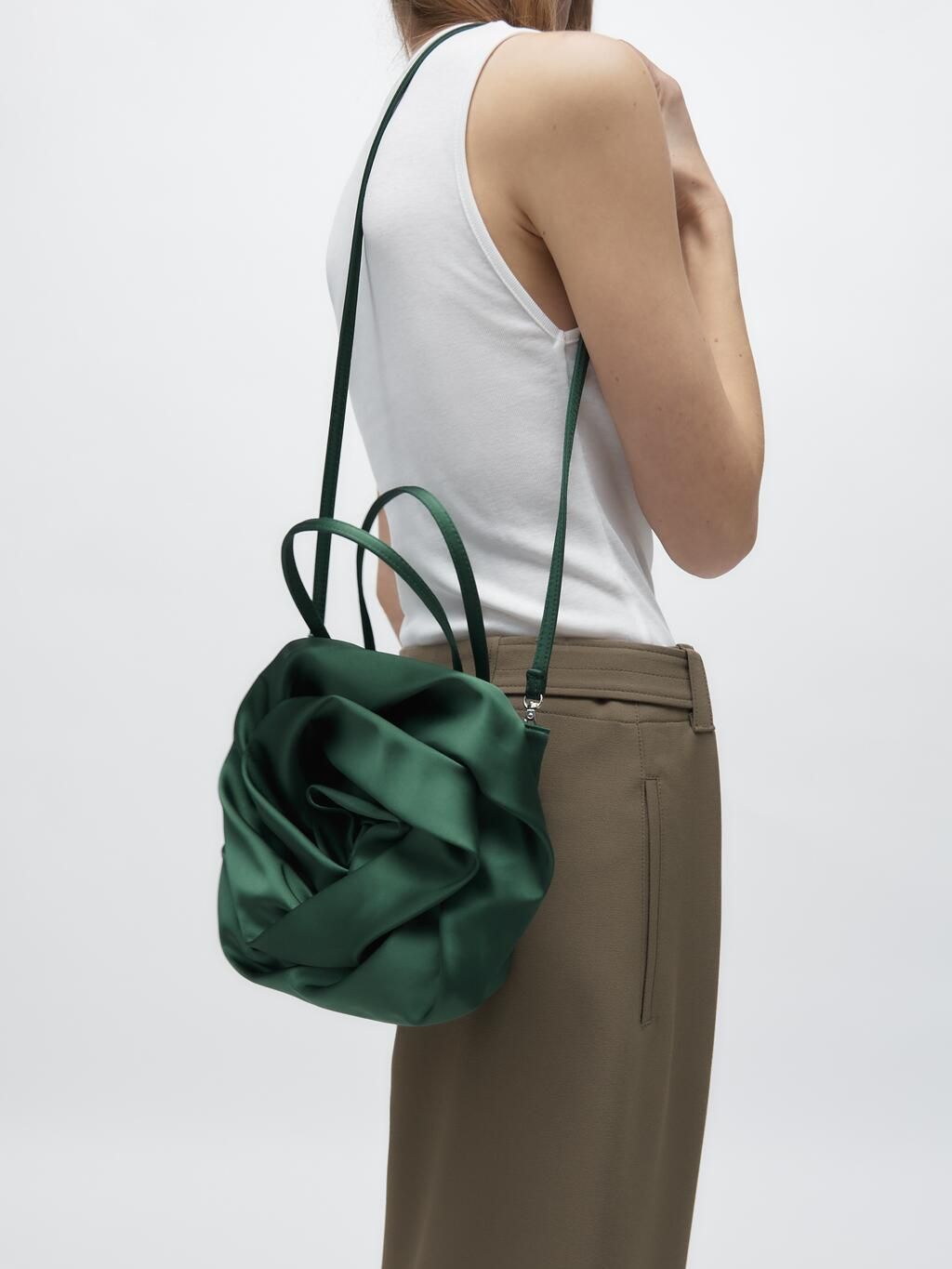 Silk Texture Shoulder Messenger Bag