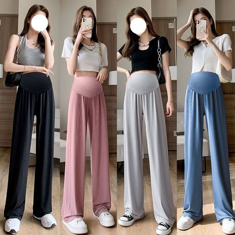 Women's Ice Silk Draping Wide-leg Leggings
