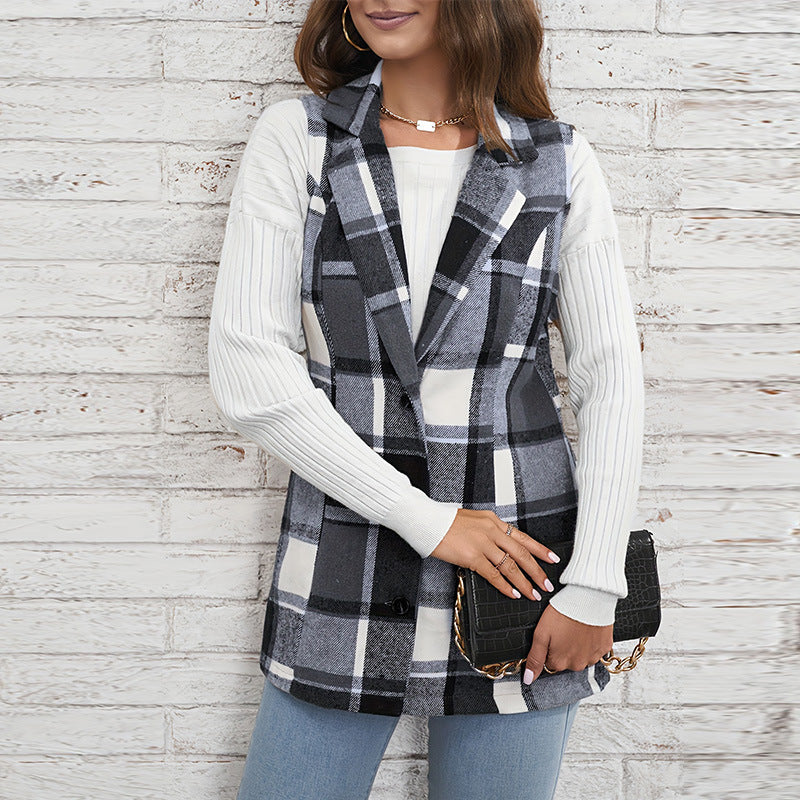 PlaidMuse™ Sleeveless Vest