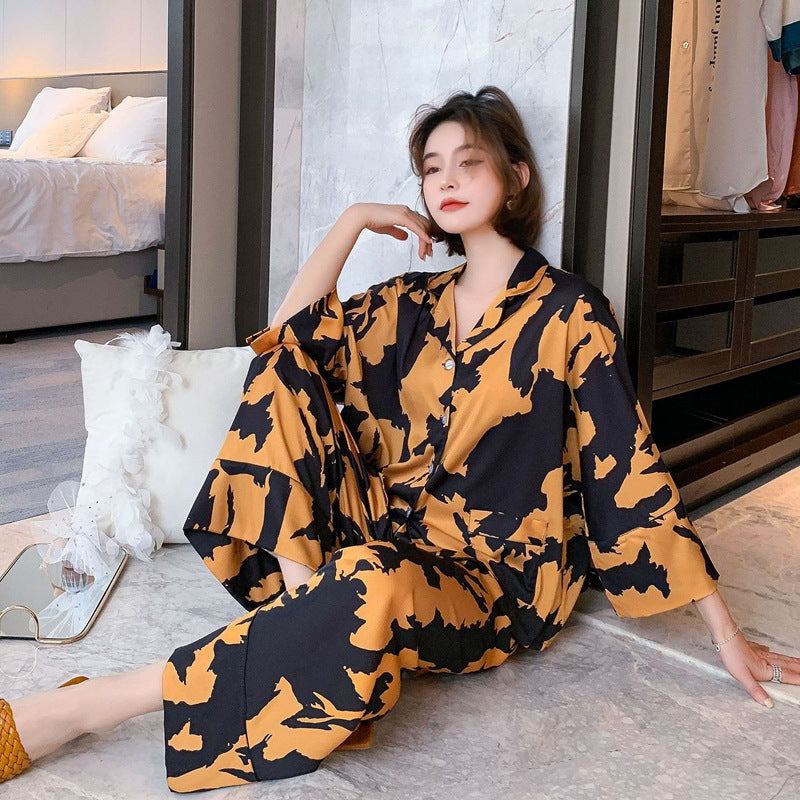 Silk New Women's Home Wear Pajamas Set