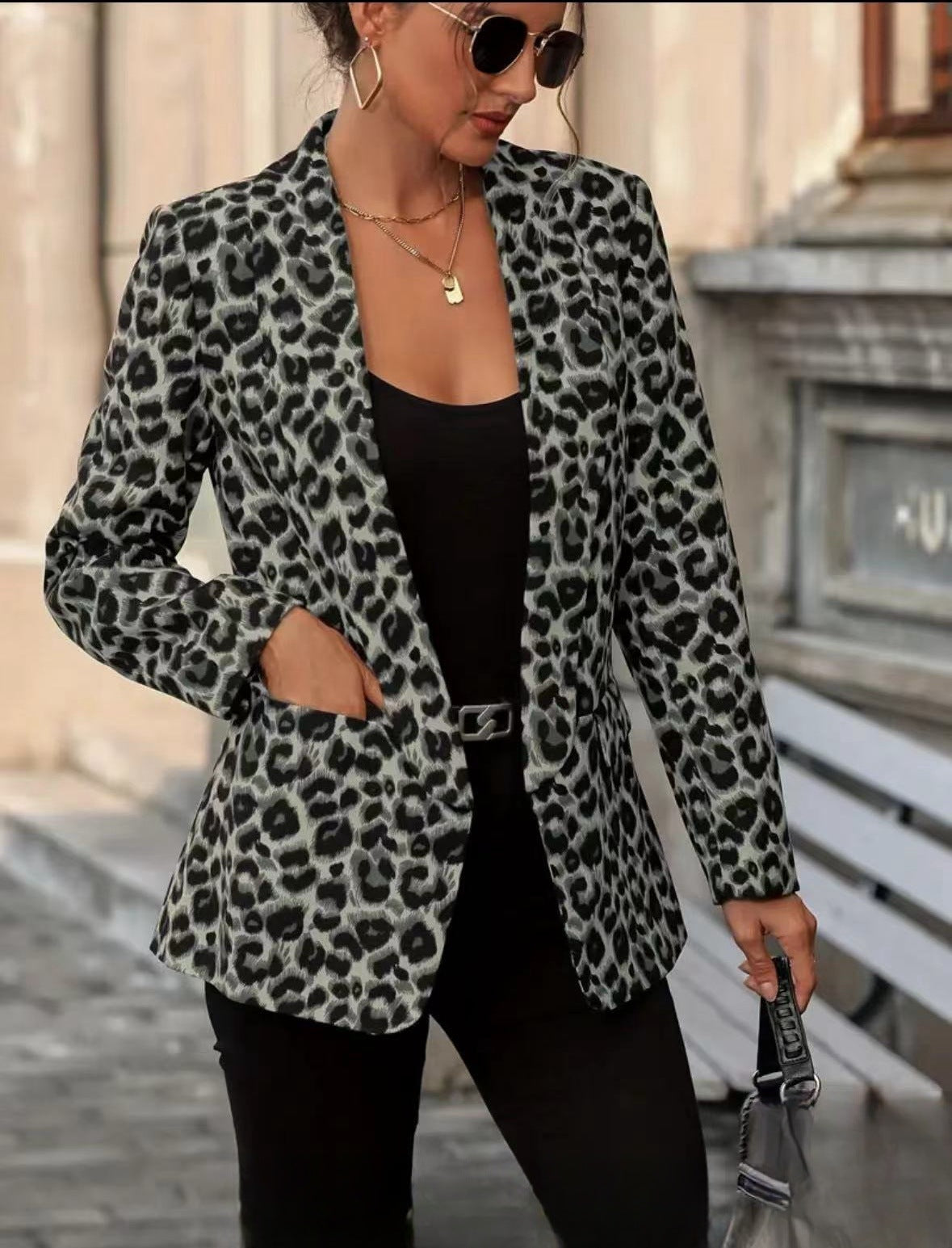 FierceEdge Leopard Blazer