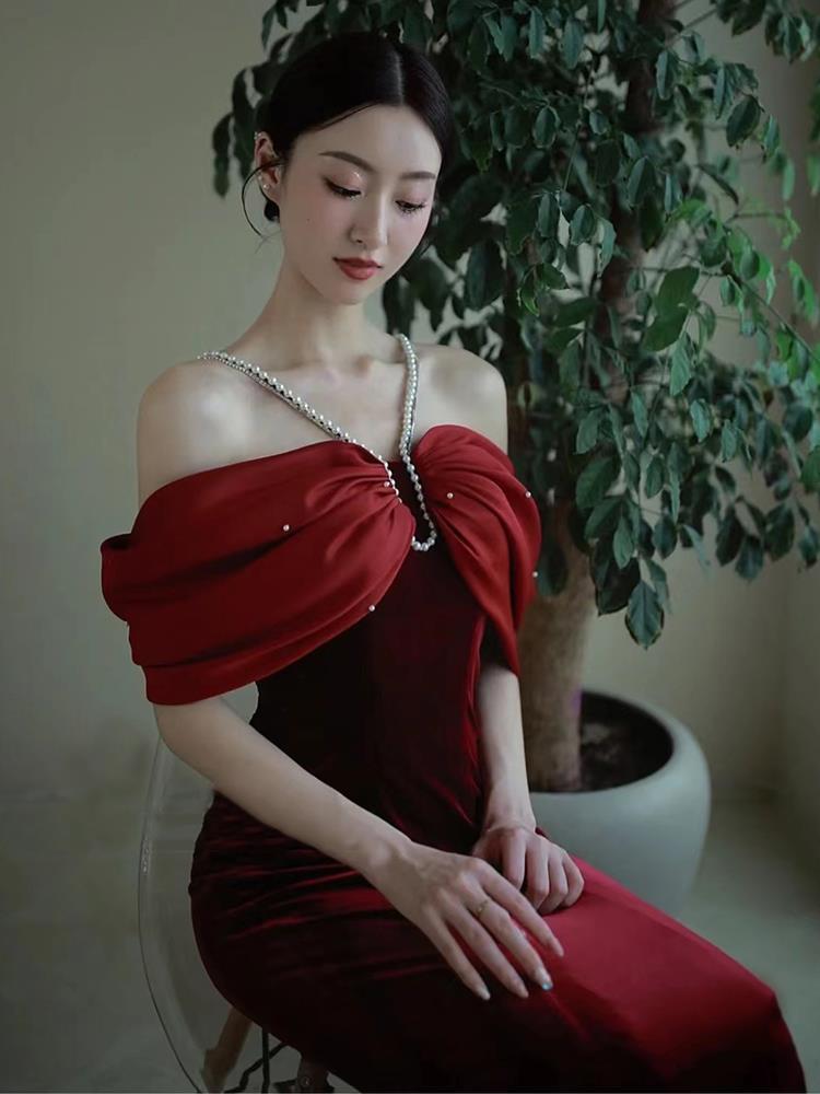 Velour Siren Gown
