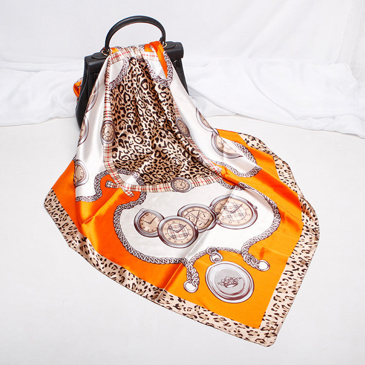 Digital Printed Square Silk Scarf