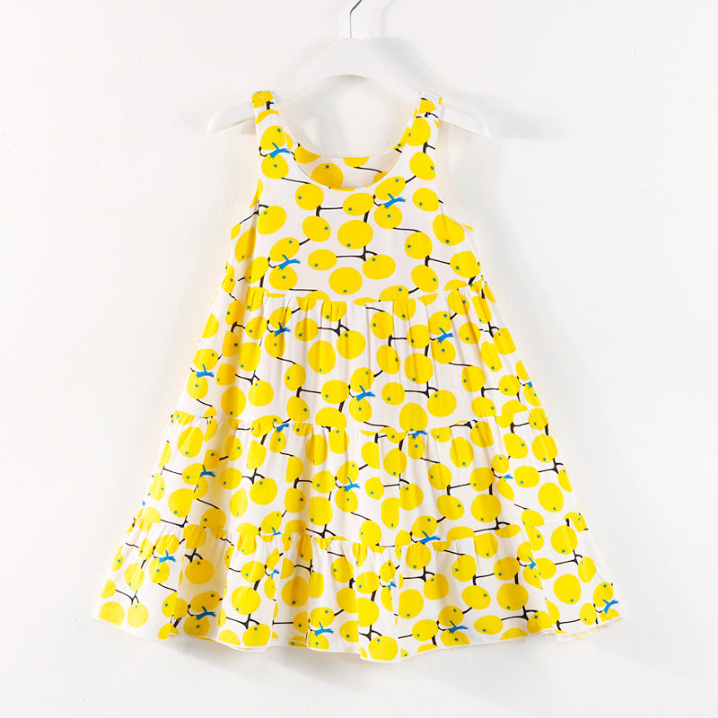 Cotton silk children's foreign style skirt