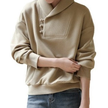 EthniCharm Buckle Lapel Sweater