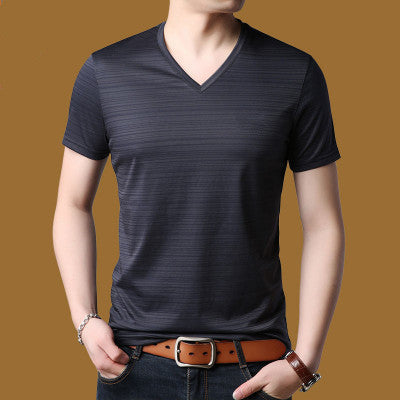 Men's loose ice silk T-shirt
