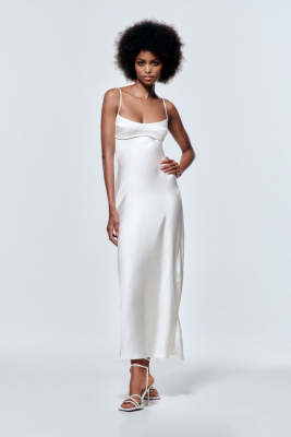 Summer New Women's Silk Satin Textured Dress
