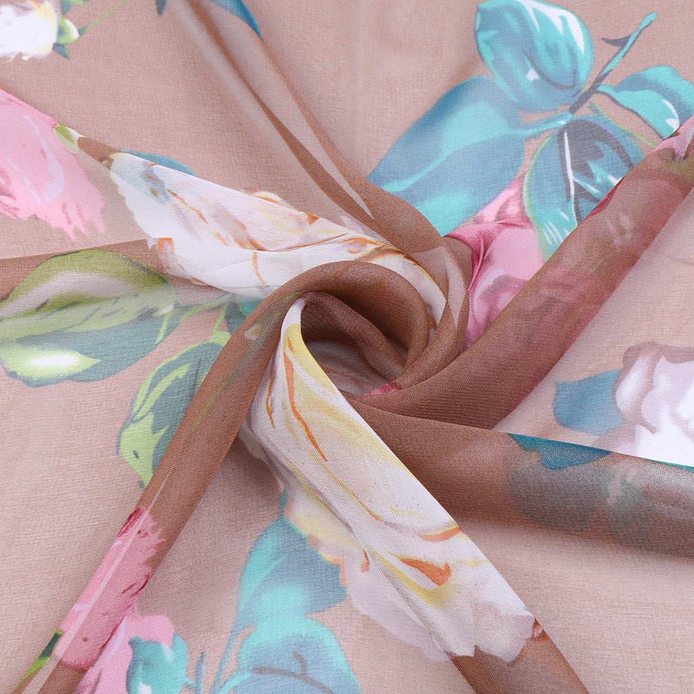 Summer Lotus Pond Moonlight Thin Silk Scarf